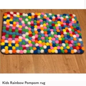 2 Kids Multi color Pom Pom rug